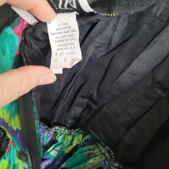 Vintage 80's Dress Melissa Multicolor Dress Size 6 - Picture 6 of 12